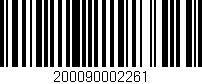 Código de barras (EAN, GTIN, SKU, ISBN): '200090002261'