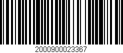 Código de barras (EAN, GTIN, SKU, ISBN): '2000900023367'