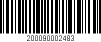 Código de barras (EAN, GTIN, SKU, ISBN): '200090002483'
