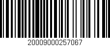 Código de barras (EAN, GTIN, SKU, ISBN): '20009000257067'