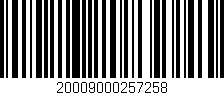 Código de barras (EAN, GTIN, SKU, ISBN): '20009000257258'