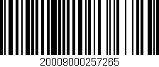 Código de barras (EAN, GTIN, SKU, ISBN): '20009000257265'