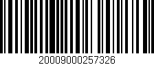 Código de barras (EAN, GTIN, SKU, ISBN): '20009000257326'