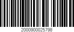 Código de barras (EAN, GTIN, SKU, ISBN): '2000900025798'