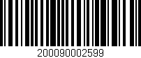 Código de barras (EAN, GTIN, SKU, ISBN): '200090002599'