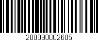 Código de barras (EAN, GTIN, SKU, ISBN): '200090002605'