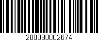 Código de barras (EAN, GTIN, SKU, ISBN): '200090002674'