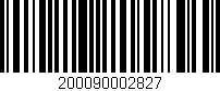 Código de barras (EAN, GTIN, SKU, ISBN): '200090002827'
