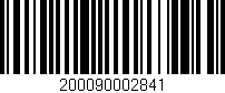 Código de barras (EAN, GTIN, SKU, ISBN): '200090002841'