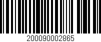 Código de barras (EAN, GTIN, SKU, ISBN): '200090002865'