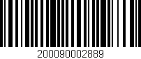 Código de barras (EAN, GTIN, SKU, ISBN): '200090002889'