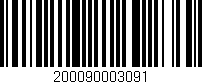 Código de barras (EAN, GTIN, SKU, ISBN): '200090003091'