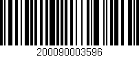 Código de barras (EAN, GTIN, SKU, ISBN): '200090003596'