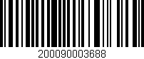 Código de barras (EAN, GTIN, SKU, ISBN): '200090003688'