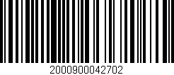 Código de barras (EAN, GTIN, SKU, ISBN): '2000900042702'