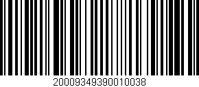 Código de barras (EAN, GTIN, SKU, ISBN): '20009349390010038'