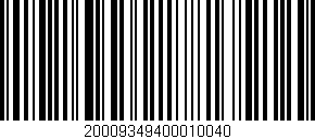 Código de barras (EAN, GTIN, SKU, ISBN): '20009349400010040'