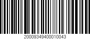 Código de barras (EAN, GTIN, SKU, ISBN): '20009349400010043'