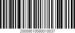 Código de barras (EAN, GTIN, SKU, ISBN): '20009510580010037'