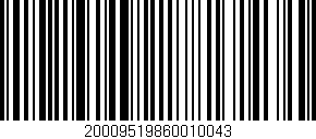 Código de barras (EAN, GTIN, SKU, ISBN): '20009519860010043'