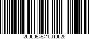 Código de barras (EAN, GTIN, SKU, ISBN): '20009545410010028'