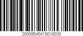 Código de barras (EAN, GTIN, SKU, ISBN): '20009545410010030'