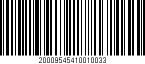 Código de barras (EAN, GTIN, SKU, ISBN): '20009545410010033'