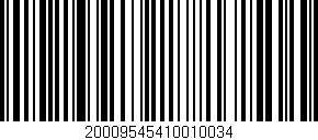 Código de barras (EAN, GTIN, SKU, ISBN): '20009545410010034'