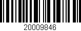 Código de barras (EAN, GTIN, SKU, ISBN): '20009846'