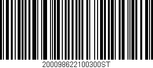 Código de barras (EAN, GTIN, SKU, ISBN): '200098622100300ST'