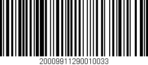 Código de barras (EAN, GTIN, SKU, ISBN): '20009911290010033'