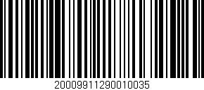 Código de barras (EAN, GTIN, SKU, ISBN): '20009911290010035'