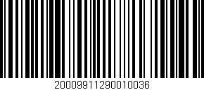 Código de barras (EAN, GTIN, SKU, ISBN): '20009911290010036'
