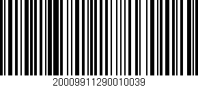 Código de barras (EAN, GTIN, SKU, ISBN): '20009911290010039'