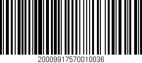 Código de barras (EAN, GTIN, SKU, ISBN): '20009917570010036'