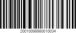 Código de barras (EAN, GTIN, SKU, ISBN): '20010098980010034'
