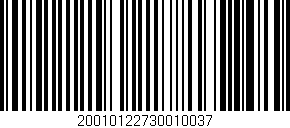 Código de barras (EAN, GTIN, SKU, ISBN): '20010122730010037'