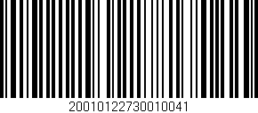Código de barras (EAN, GTIN, SKU, ISBN): '20010122730010041'