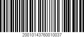 Código de barras (EAN, GTIN, SKU, ISBN): '20010143760010037'