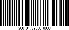 Código de barras (EAN, GTIN, SKU, ISBN): '20010172950010038'