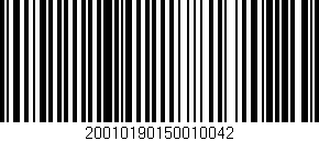 Código de barras (EAN, GTIN, SKU, ISBN): '20010190150010042'