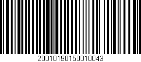 Código de barras (EAN, GTIN, SKU, ISBN): '20010190150010043'