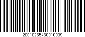 Código de barras (EAN, GTIN, SKU, ISBN): '20010265460010039'