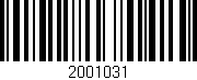 Código de barras (EAN, GTIN, SKU, ISBN): '2001031'
