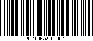 Código de barras (EAN, GTIN, SKU, ISBN): '200103624900300ST'