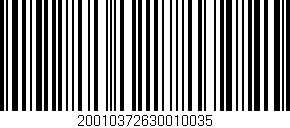 Código de barras (EAN, GTIN, SKU, ISBN): '20010372630010035'