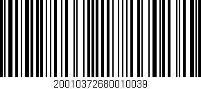 Código de barras (EAN, GTIN, SKU, ISBN): '20010372680010039'