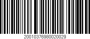 Código de barras (EAN, GTIN, SKU, ISBN): '20010376980020029'