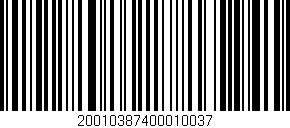 Código de barras (EAN, GTIN, SKU, ISBN): '20010387400010037'