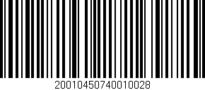 Código de barras (EAN, GTIN, SKU, ISBN): '20010450740010028'